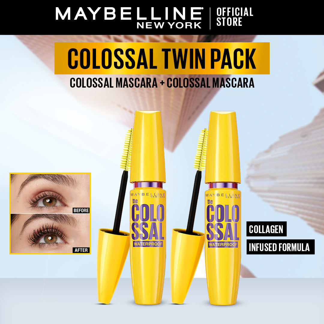 Maybelline | Colossal Mascara Twin Pack | Best Price in Pakistan original skincare product Pakistan مرکزی تصویر