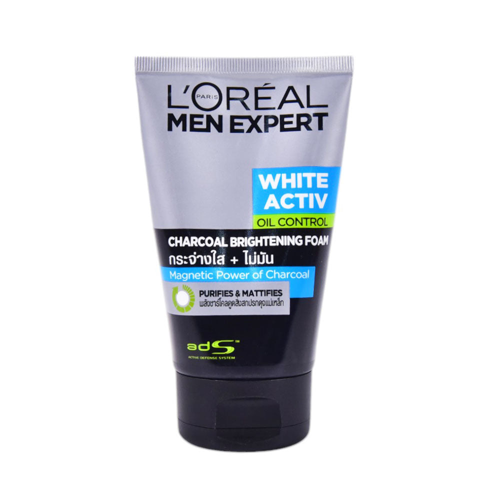 LOREAL MEN EXPERT WHITE ACTIVE CHARCOAL FOAM 100ML | Best Price in Pakistan original skincare product Pakistan
