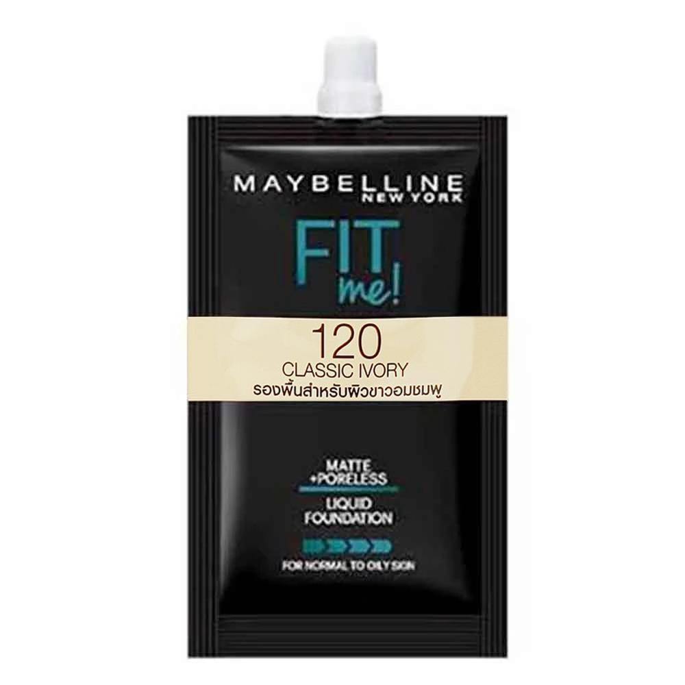 Maybelline Fit Me Matte+Poreless 120Classic Ivory 5Ml (Sachet) | Best Price in Pakistan original skincare product Pakistan