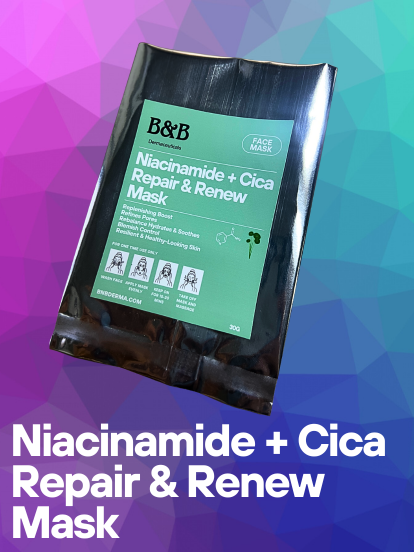 B&B Derma | Niacinamide + Cica Repair & Renew Mask | Best Price in Pakistan original skincare product Pakistan Main image