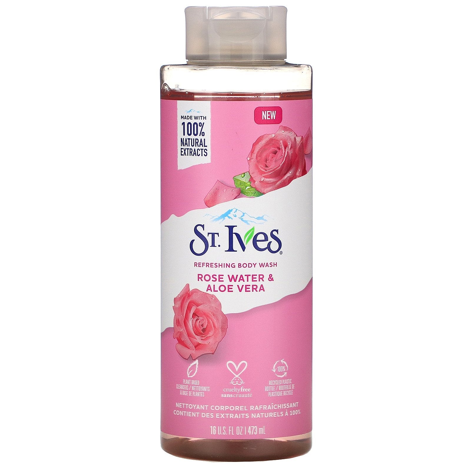 St. Ives |  Body Wash Rose Water & Aloe Vera 16Oz/473Ml | Best Price in Pakistan original skincare product Pakistan مرکزی تصویر