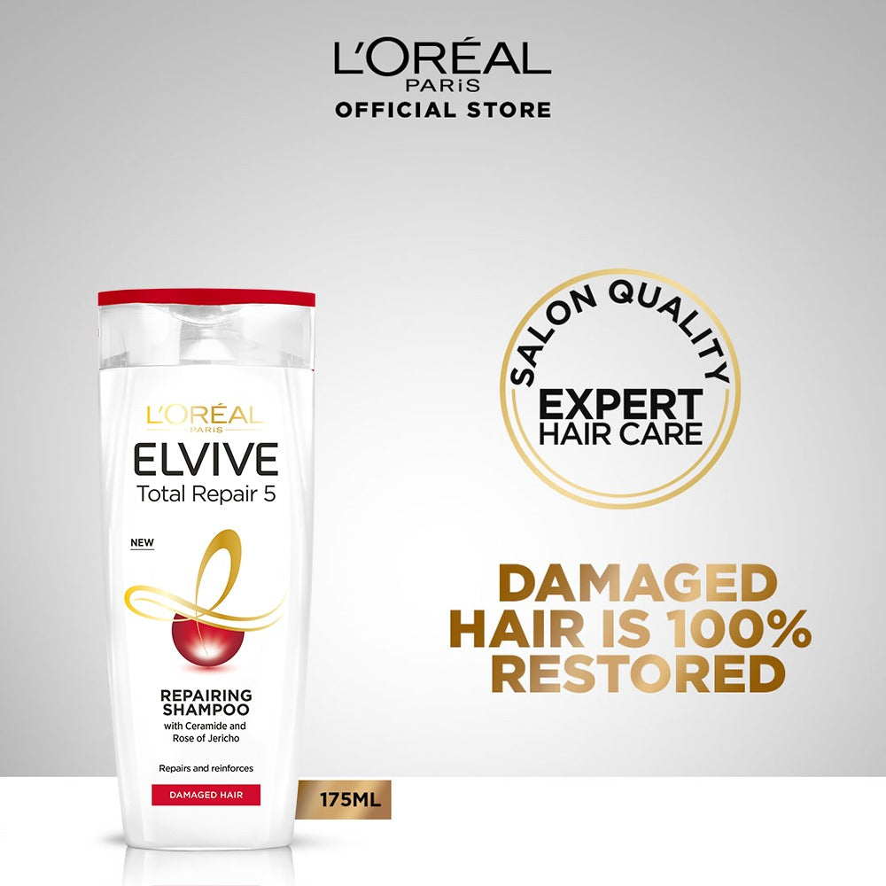 L'Oreal Paris Elvive Total Repair 5 Shampoo 175 Ml | For Damaged Hair | Best Price in Pakistan original skincare product Pakistan Main image