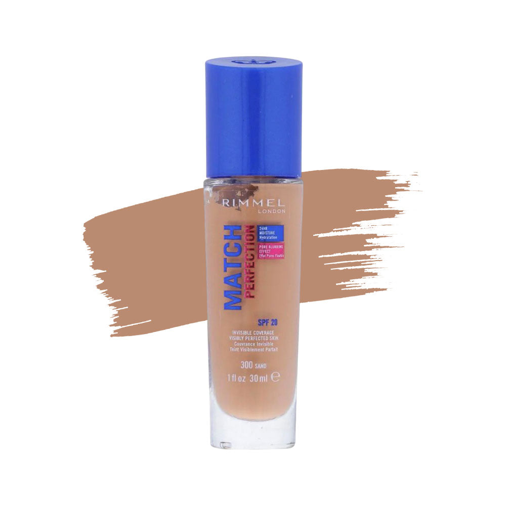 RIMMEL MATCH PERFECTION FOUNDATION 300 SAND 30ML | Best Price in Pakistan original skincare product Pakistan Main image