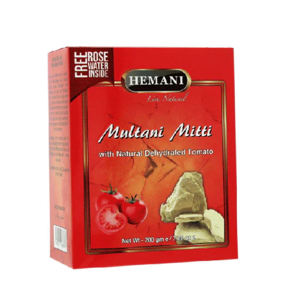 HEMANI MULTANI MITTI WITH DEHYDRATED TOMATO POWDER 200GM | Best Price in Pakistan original skincare product Pakistan