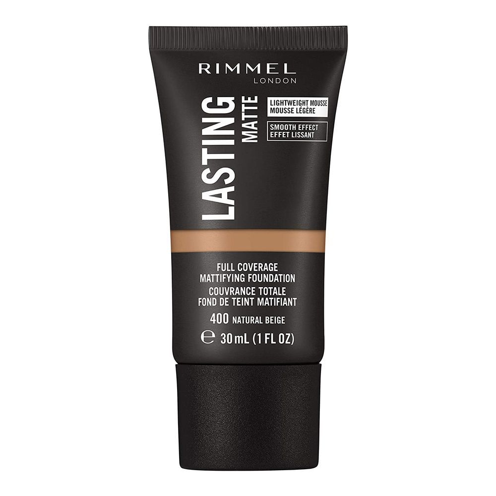 RIMMEL LASTING MATTE 400 NATURAL BEIGE FOUNDATION 30ML | Best Price in Pakistan original skincare product Pakistan Main image
