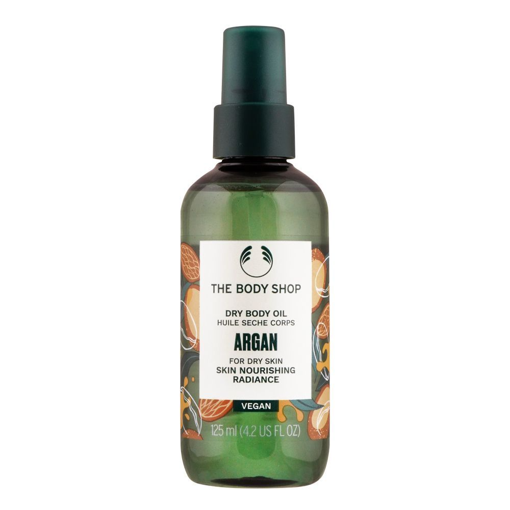 BODY SHOP BODY OIL ARGAN 125 ML | Best Price in Pakistan original skincare product Pakistan