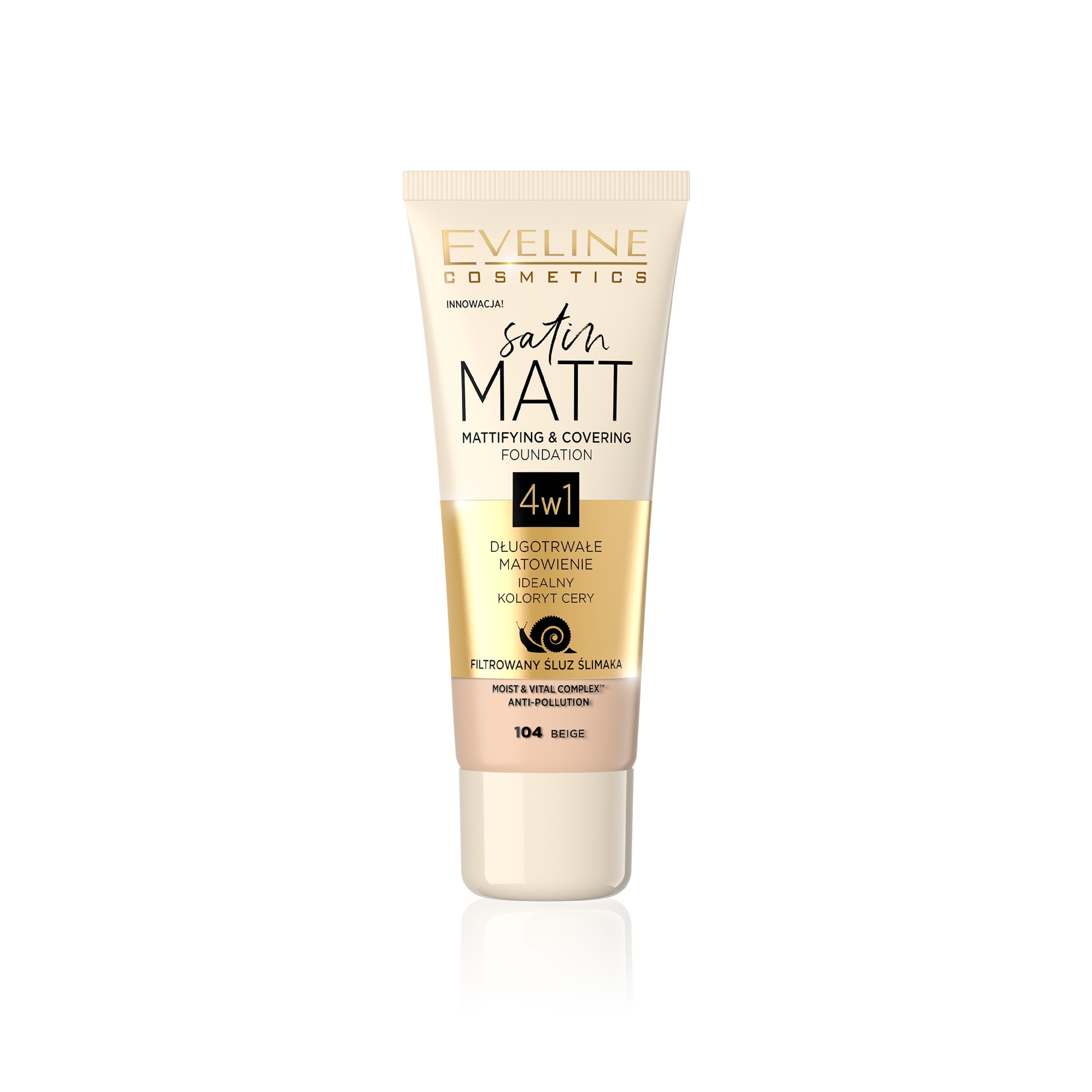 EVELINE SATIN MATT MATTIFYING & COVERING FOUNDATION 104 BEIG | Best Price in Pakistan original skincare product Pakistan Main image