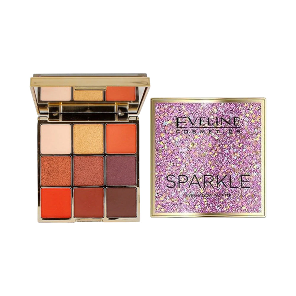 EVELINE EYESHADOW PALETTE 9 COLORS SPARKLE | Best Price in Pakistan original skincare product Pakistan