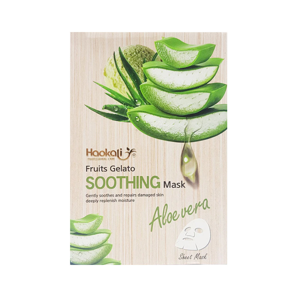 HAOKALI SOOTHING ALOE VERA SHEET MASK HA-3012 IR 30ML | Best Price in Pakistan original skincare product Pakistan