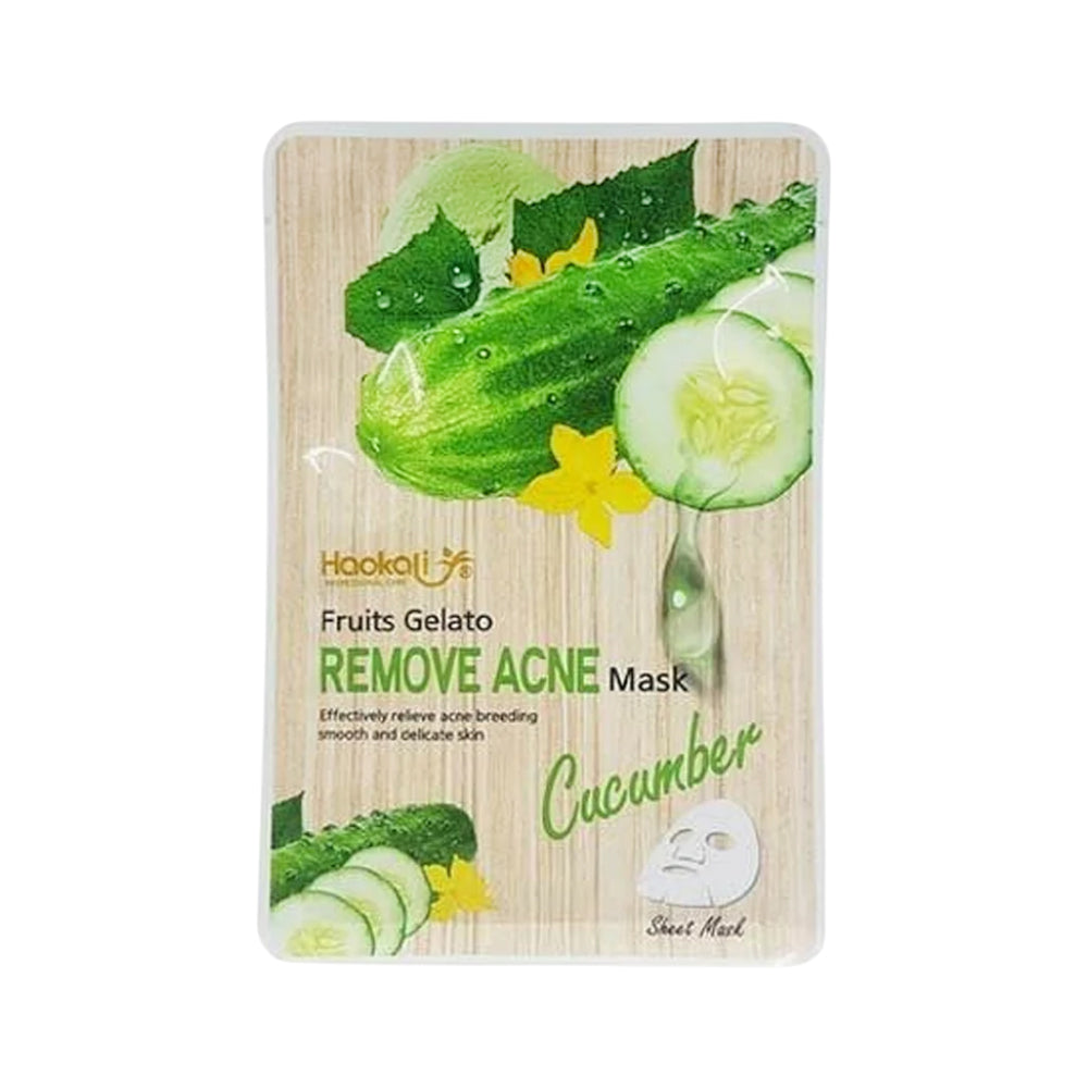 HAOKALI CUCUMBER ACNE REMOVING SHEET MASK HA-3011 IR 30ML | Best Price in Pakistan original skincare product Pakistan Main image