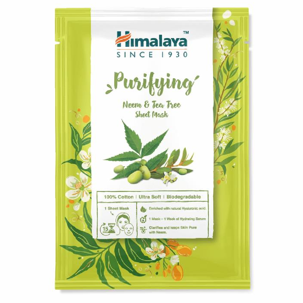 HIMALAYA PURIFYING NEEM AND TEA TREE SHEET MASKS 30 ML | Best Price in Pakistan original skincare product Pakistan