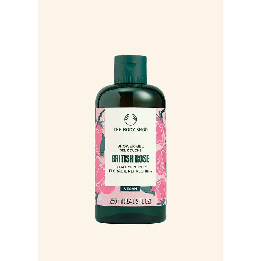 THE BODY SHOP BRITISH ROSE SHOWER GEL NEW PACKING 250ML | Best Price in Pakistan original skincare product Pakistan مرکزی تصویر