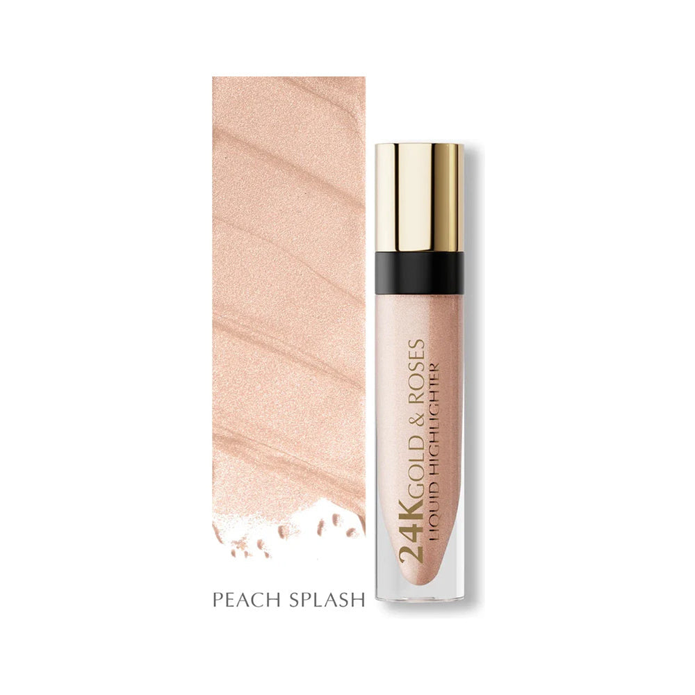24K GOLD & ROSES LIQUID HIGHLIGHTER (PEACH SPLASH) | Best Price in Pakistan original skincare product Pakistan مرکزی تصویر