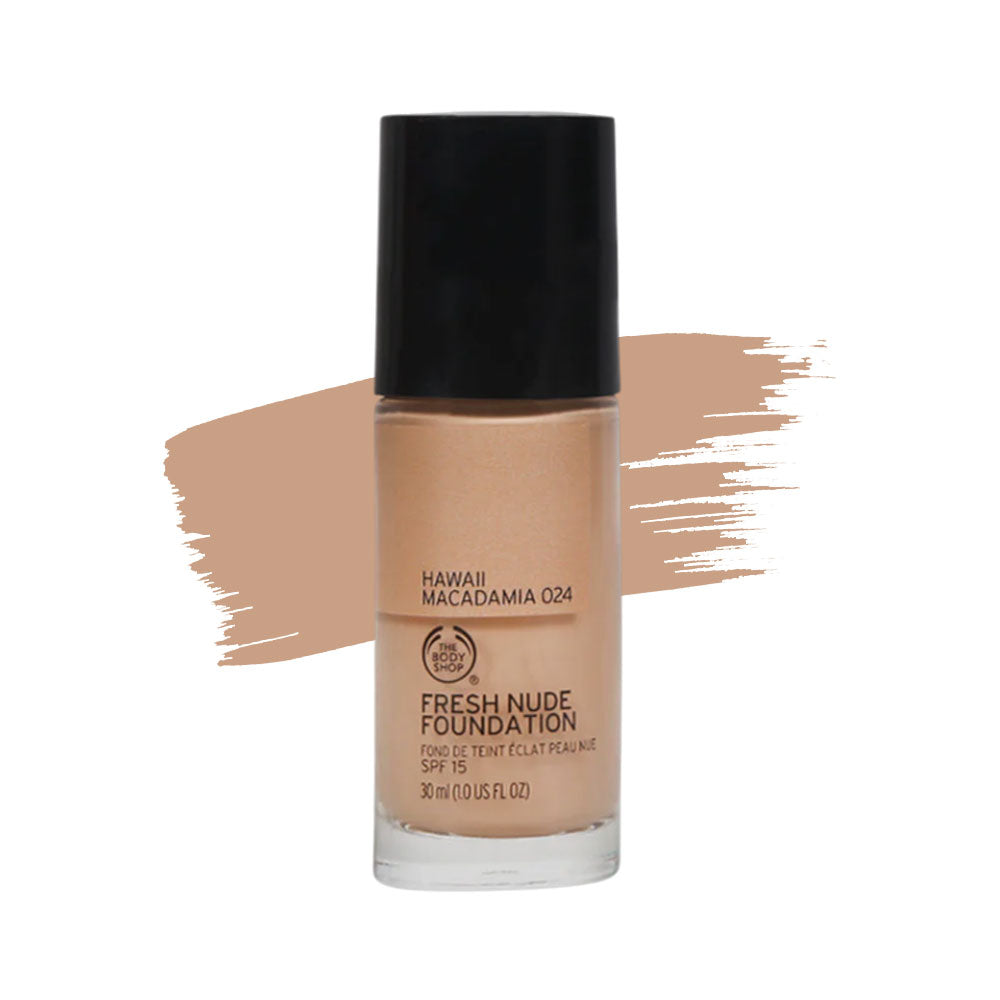THE BODY SHOP FRESH NUDE FOUNDATION HAWAL MACADEMIA | Best Price in Pakistan original skincare product Pakistan