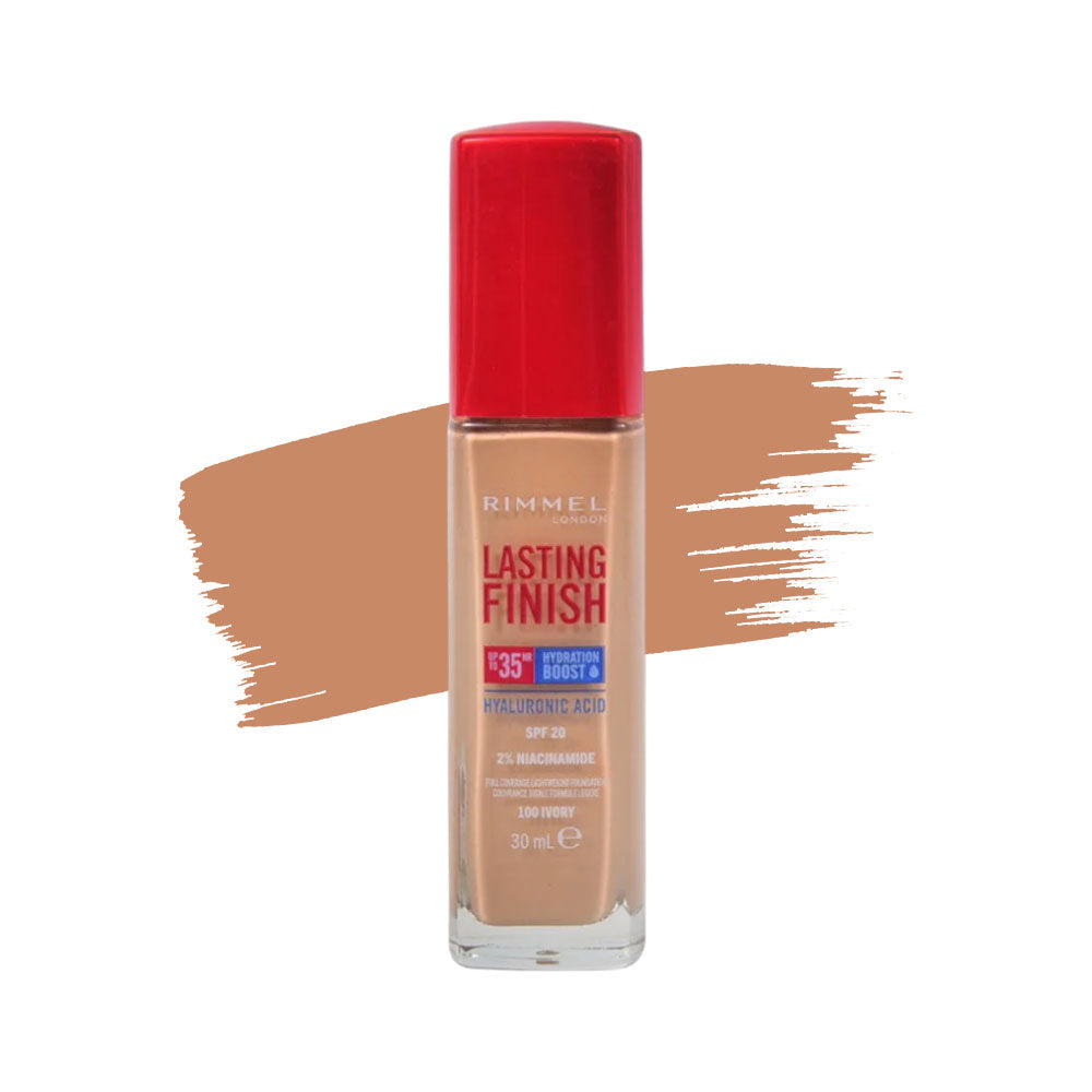 RIMMEL  LASTING FINISH HYALURONIC ACID LONGLASTING 100 IVORY | Best Price in Pakistan original skincare product Pakistan Main image