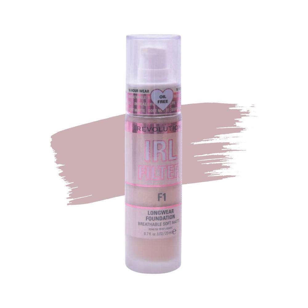 REVOLUTION IRL FILTER LONGWEAR FOUNDATION F1 23ML | Best Price in Pakistan original skincare product Pakistan