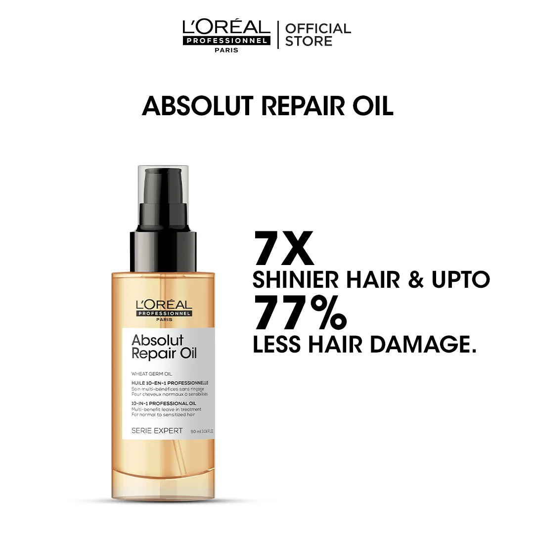 Loreal Professionnel Serie Expert Absolut Repair Oil Leave In Treatment | 90ml | For Dry And Damaged Hair | Best Price in Pakistan original skincare product Pakistan