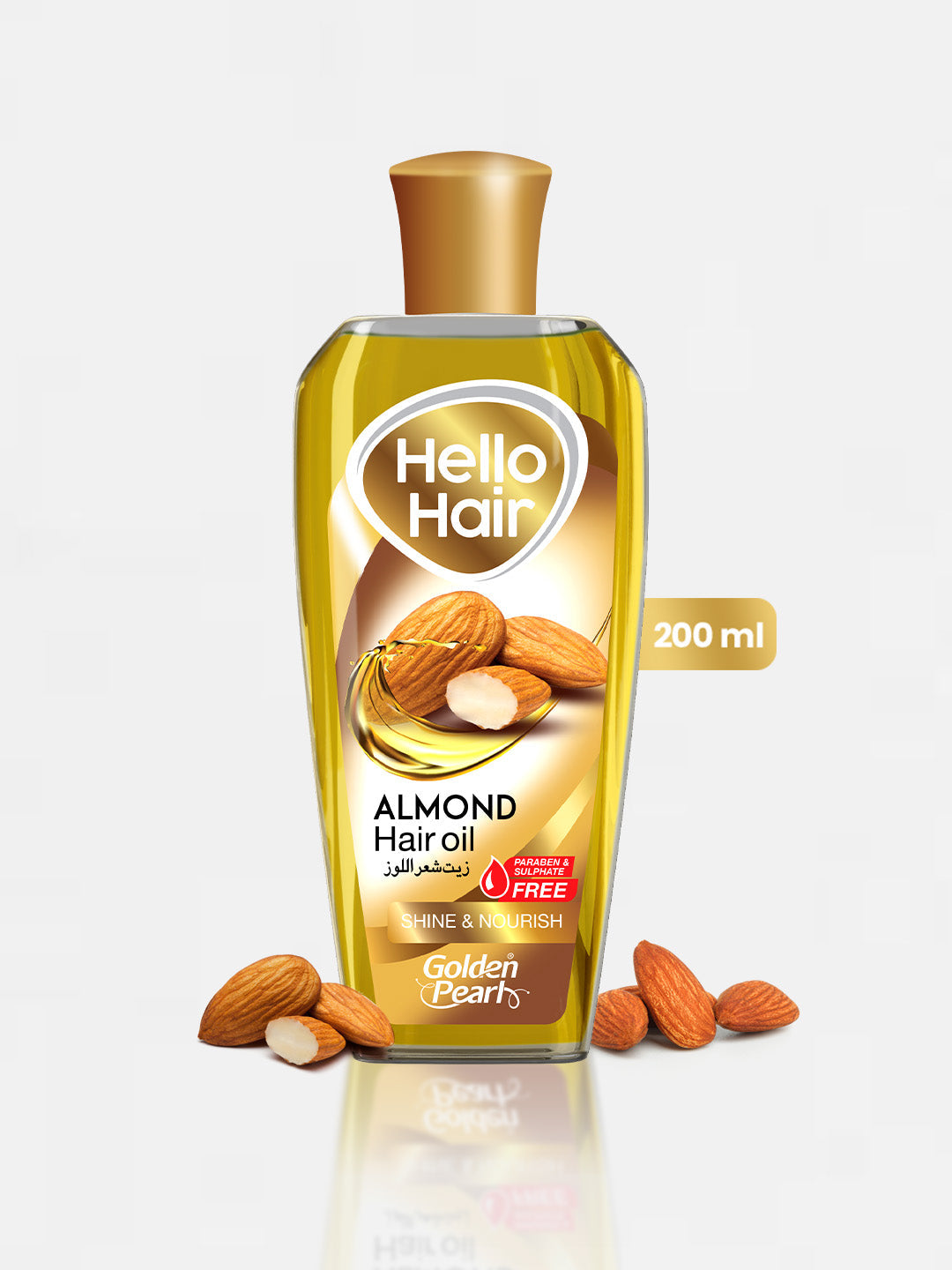 Golden Pearl Hello Hair Almond Hair Oil | 200ml | Best Price in Pakistan original skincare product Pakistan Main image