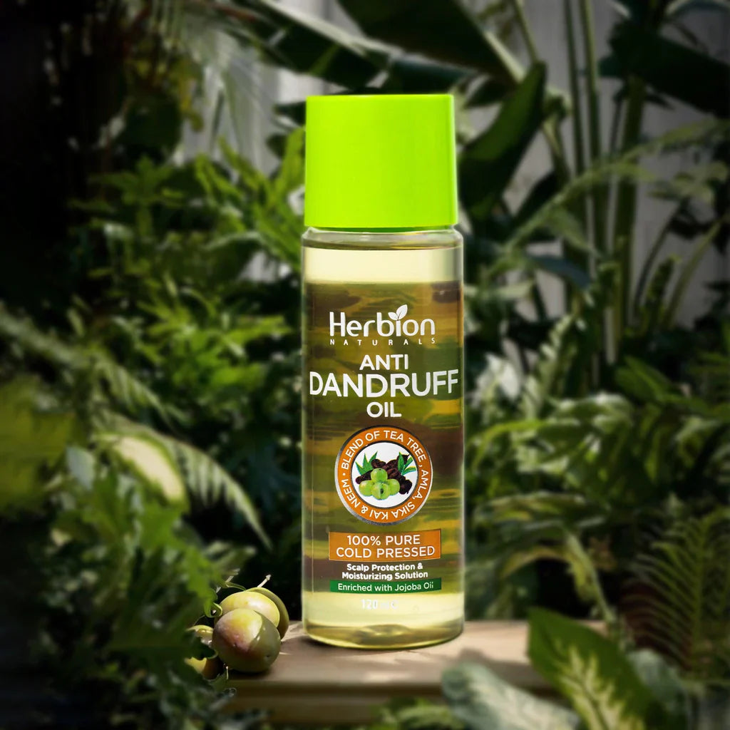 Herbion Naturals Anti Dandruff Hair Oil 120ml | Pure Cold Pressed Oil | Enriched with Jojoba Oil | Best Price in Pakistan original skincare product Pakistan