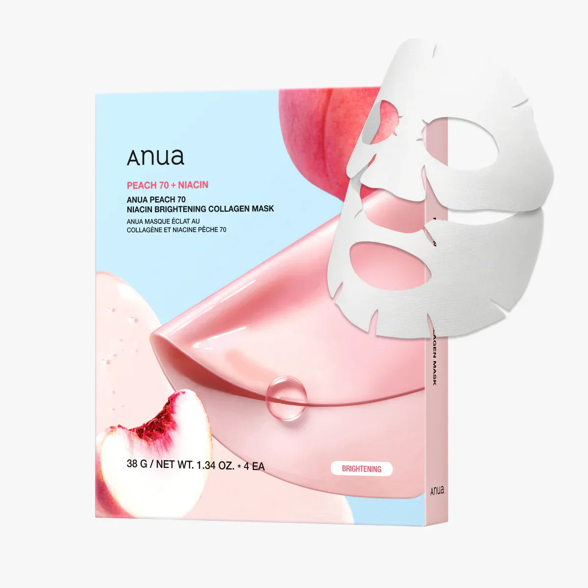 Anua | Peach 70 Niacin Brightening Collagen Mask | 38G/1.34oz | Best Price in Pakistan original skincare product Pakistan Main image