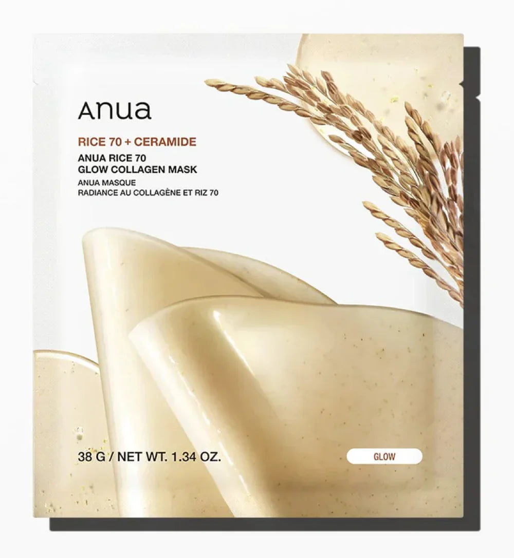 Anua | Rice 70 Glow Collagen Mask 38G / 1.34Oz. | Best Price in Pakistan original skincare product Pakistan Main image