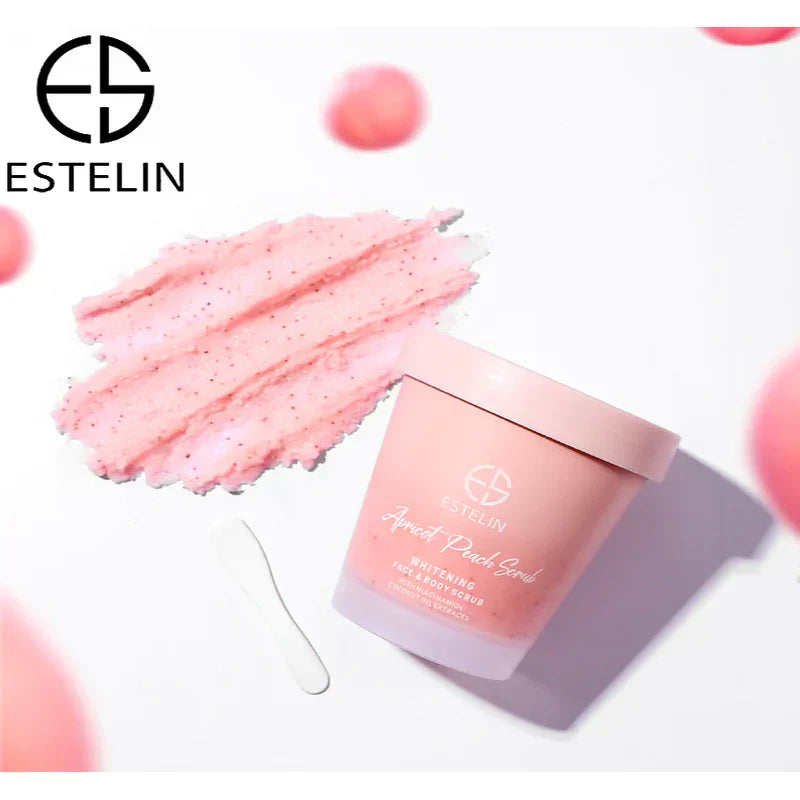 Estelin Apricot Peach Face & Body Whitening Scrub 280G | Best Price in Pakistan original skincare product Pakistan Main image