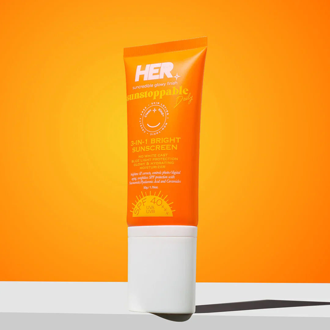 HerBeauty 3 in 1 Bright Sunscreen (SPF 40 +++) | 50g | Best Price in Pakistan original skincare product Pakistan Main image