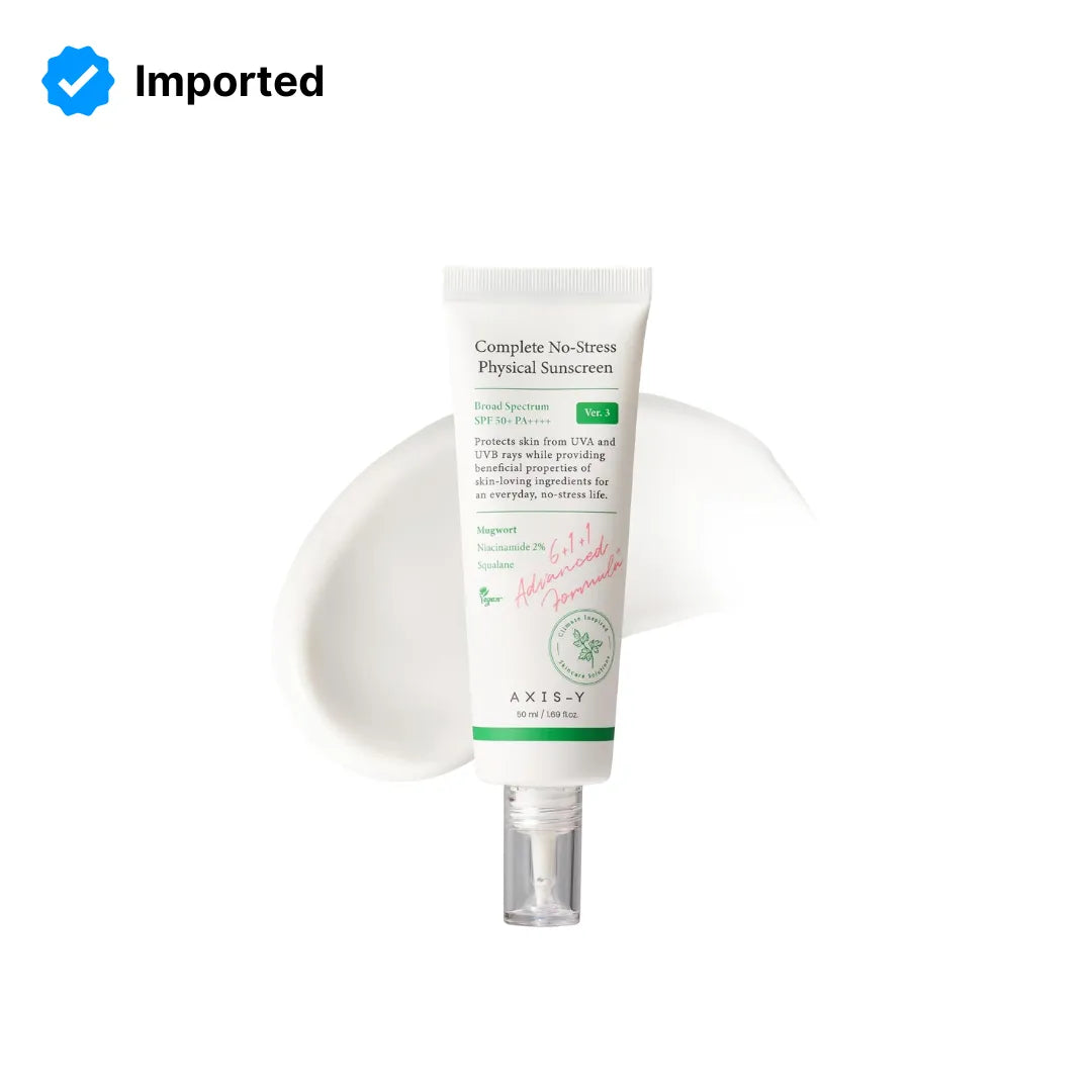 Axis-Y Complete No-Stress Physical Sunscreen | 10ml | Best Price in Pakistan original skincare product Pakistan