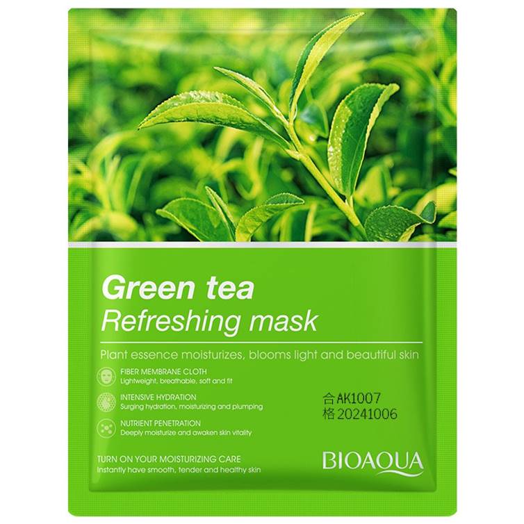 Bioaqua Green Tea Refreshing Mask 25G | 1 PC | Best Price in Pakistan original skincare product Pakistan Main image