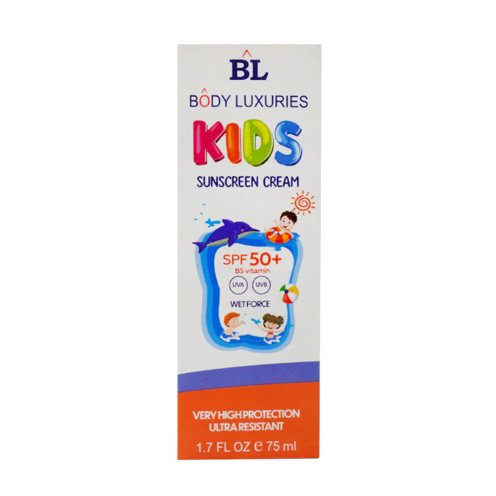 Body Luxuries | Kids sunscreen cream SPF 50+ 75ml | Best Price in Pakistan original skincare product Pakistan مرکزی تصویر