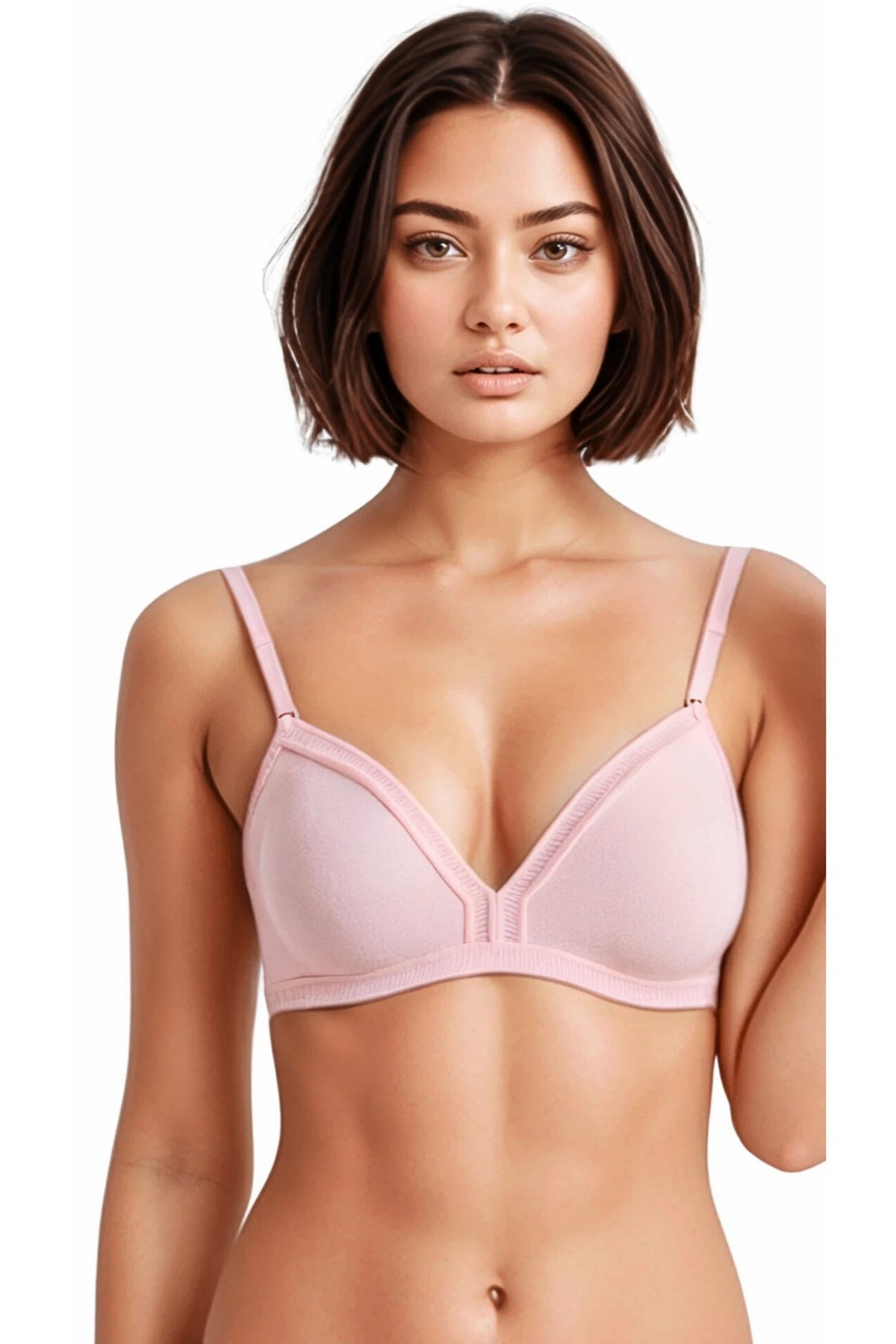 BLS | Alma Non Padded Cotton Bralette | Pink | Best Price in Pakistan original skincare product Pakistan مرکزی تصویر