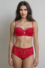 BLS | Edwina Wired And Non Padded Lace Bra Set | Red | Best Price in Pakistan original skincare product Pakistan