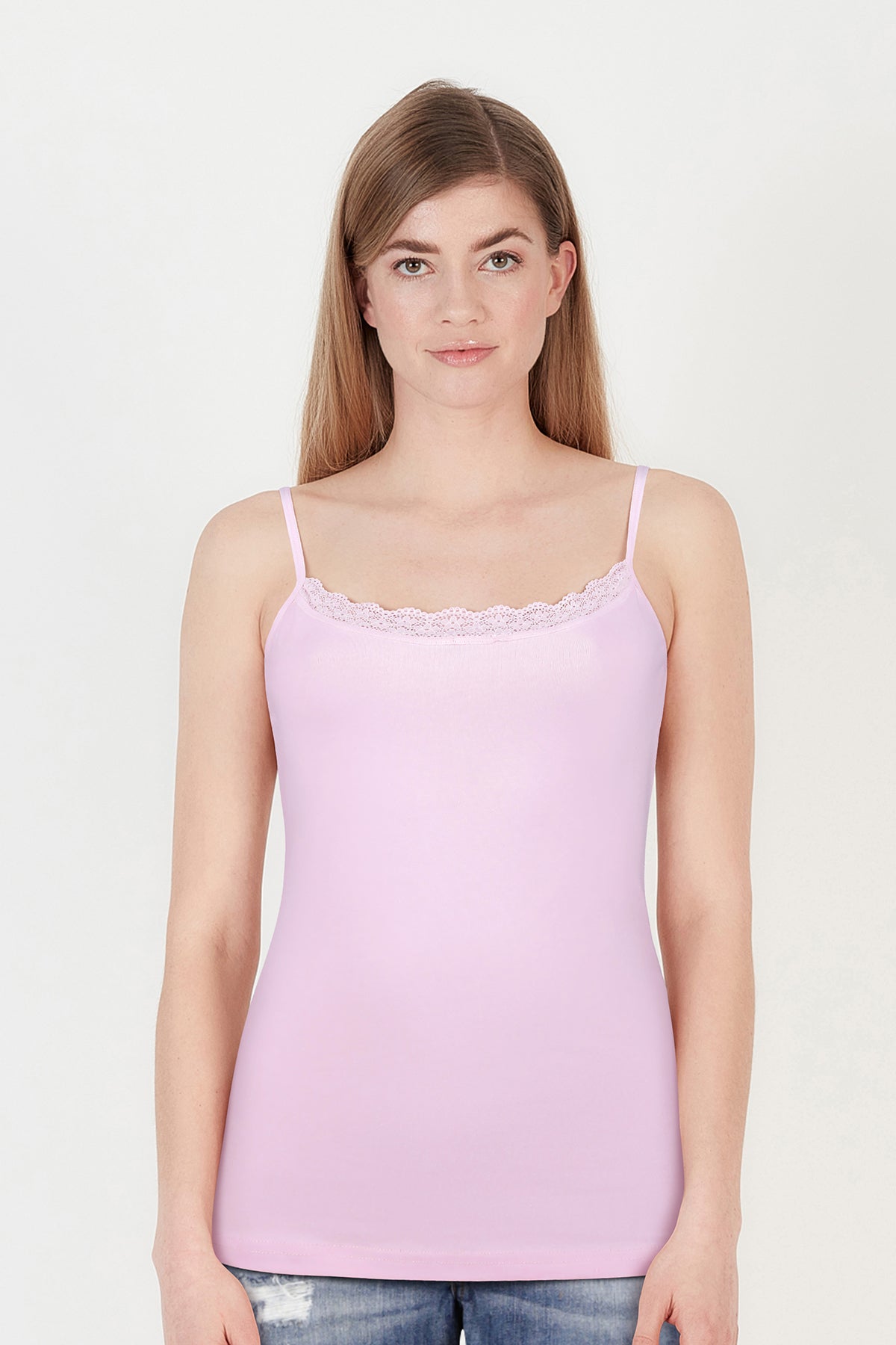 BLS | Zendaya Stretchable Cotton Camisole | Pink | Best Price in Pakistan original skincare product Pakistan مرکزی تصویر