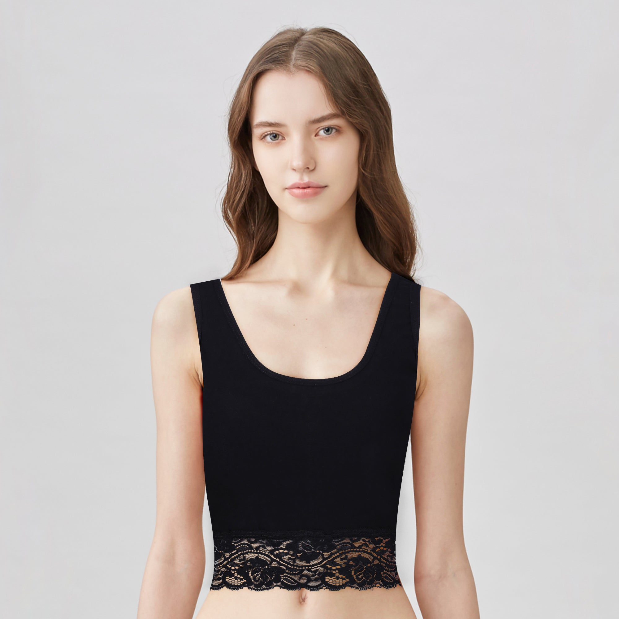 BLS | Zisel Padded Cotton Teen Crop Top | Black | Best Price in Pakistan original skincare product Pakistan مرکزی تصویر