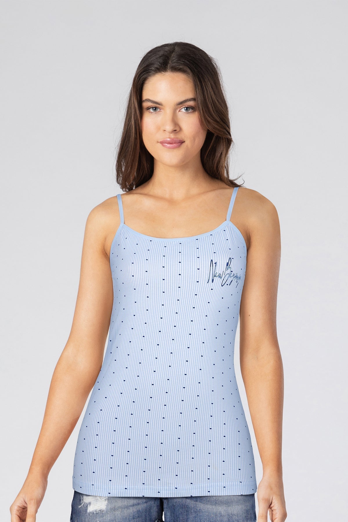 BLS | Zorana Stretchable Cotton Camisole | Blue | Best Price in Pakistan original skincare product Pakistan