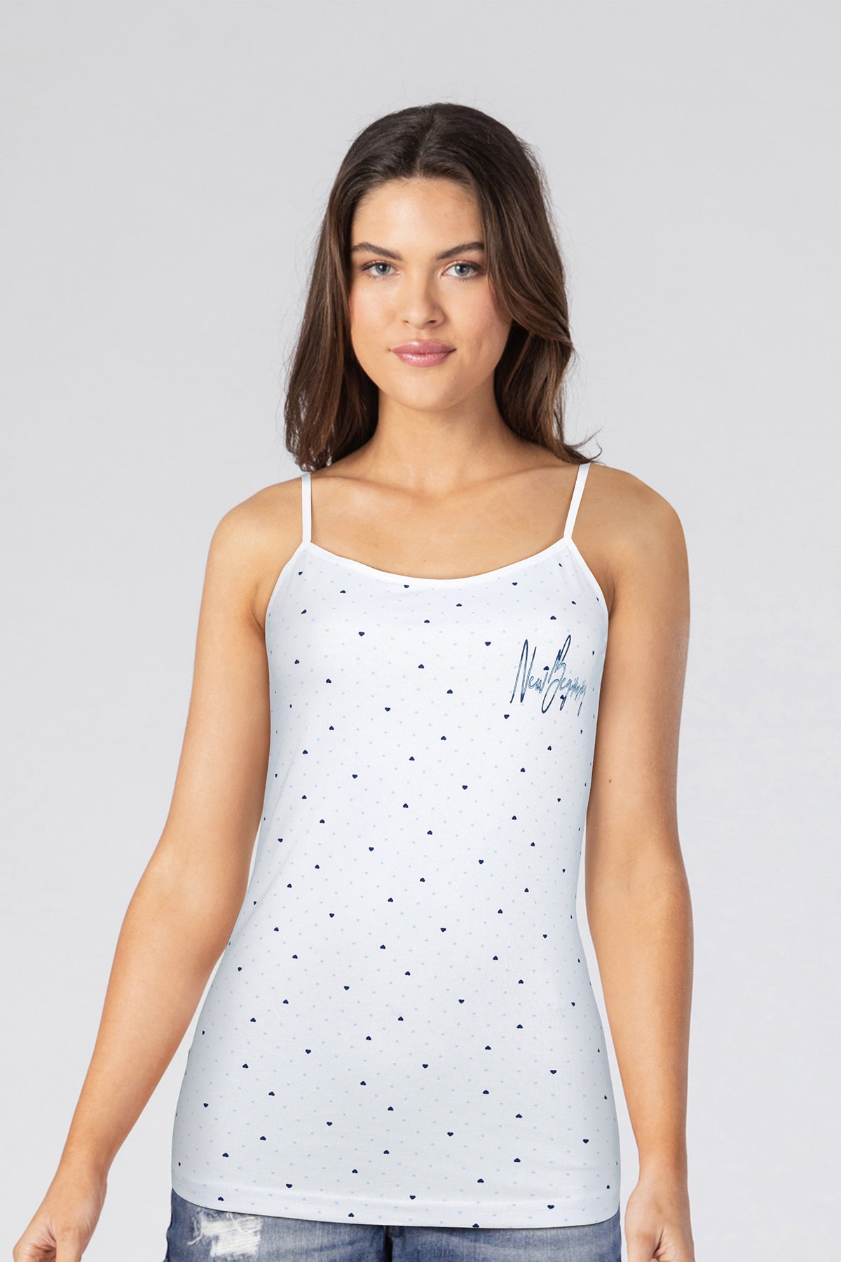 BLS | Zorana Stretchable Cotton Camisole | White | Best Price in Pakistan original skincare product Pakistan مرکزی تصویر