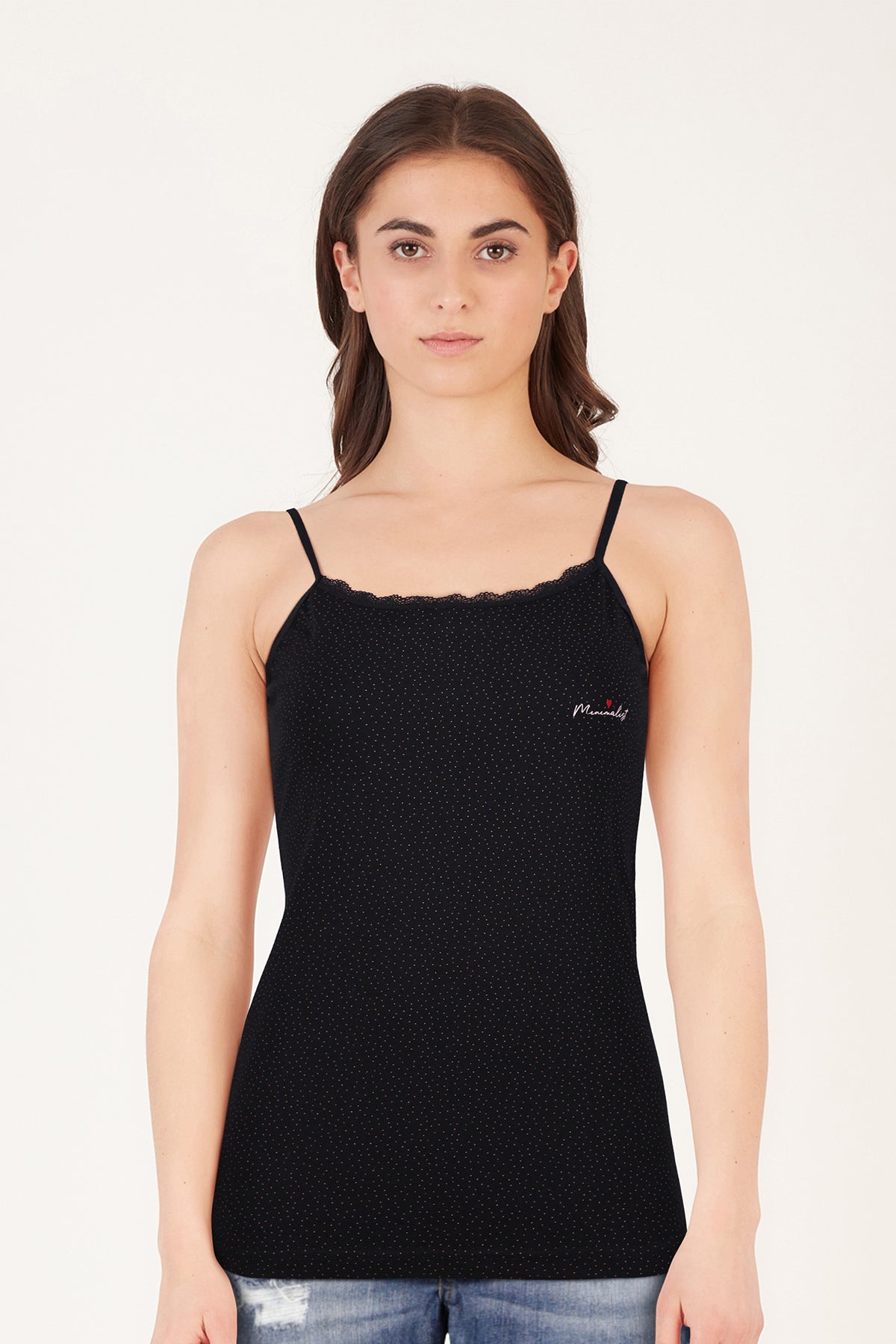 BLS | Zorica Stretchable Cotton Camisole | Black | Best Price in Pakistan original skincare product Pakistan مرکزی تصویر