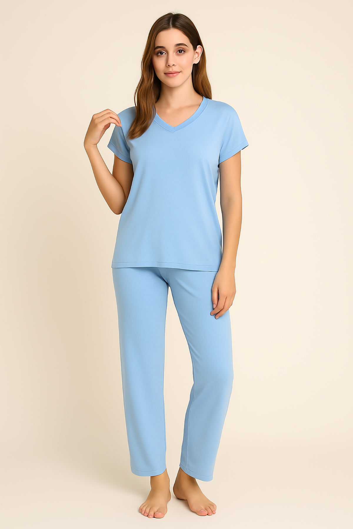 BLS | Aster Viscose Pajama Set | Blue | Best Price in Pakistan original skincare product Pakistan