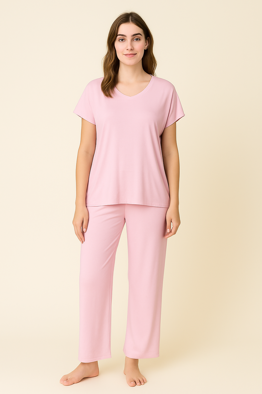 BLS | Aster Viscose Pajama Set | Pink | Best Price in Pakistan original skincare product Pakistan مرکزی تصویر