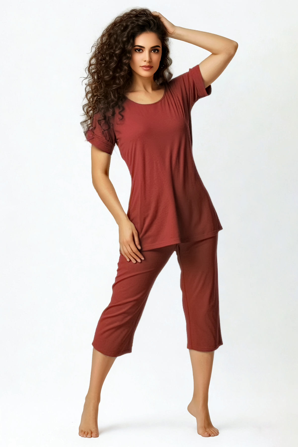 BLS | Breeze Viscose Pajama Set | Burgundy | Best Price in Pakistan original skincare product Pakistan