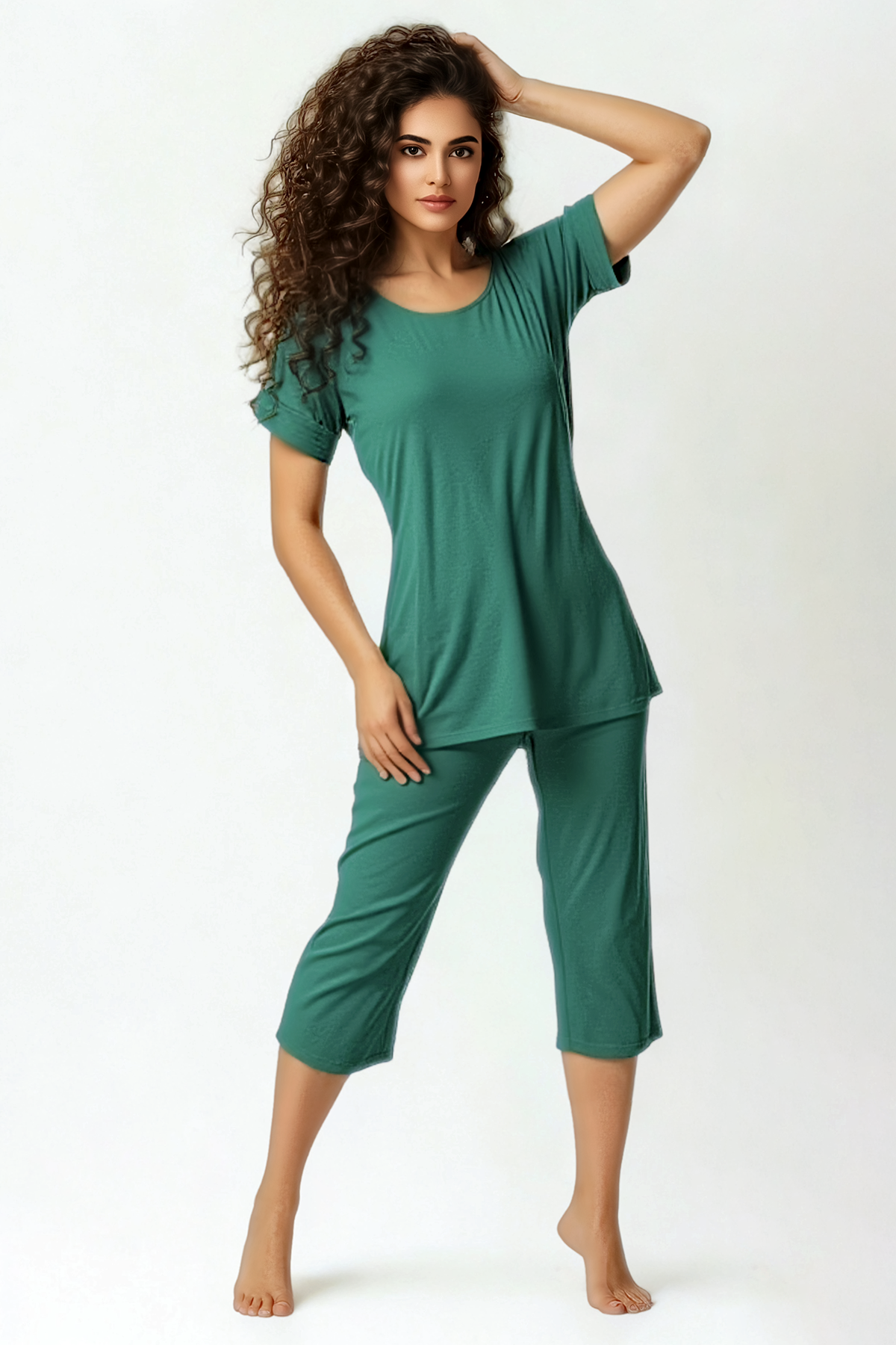 BLS | Breeze Viscose Pajama Set | Green | Best Price in Pakistan original skincare product Pakistan مرکزی تصویر