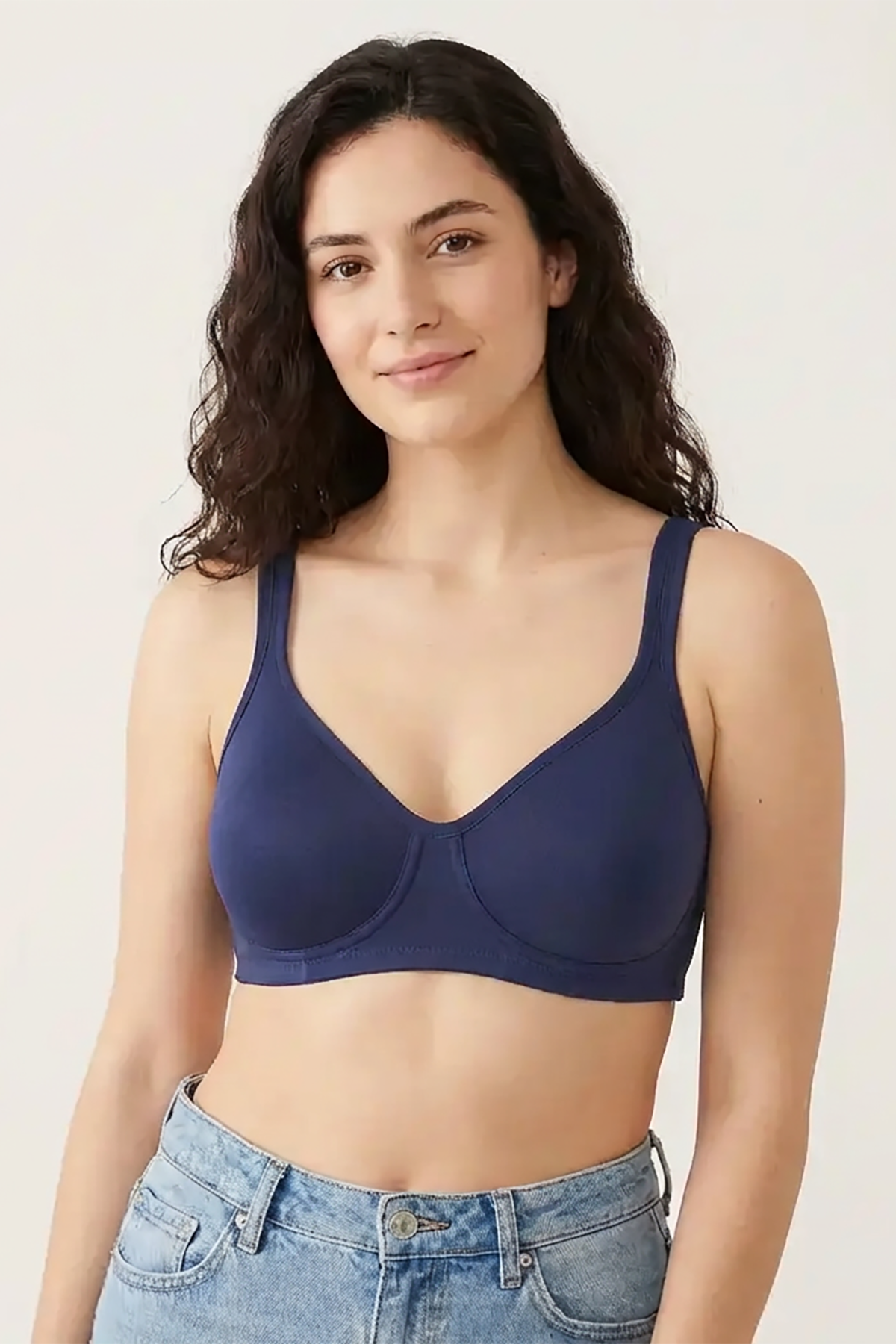 BLS | Calantha Non Wired And Non Padded Cotton Bra | Navy Blue | Best Price in Pakistan original skincare product Pakistan مرکزی تصویر