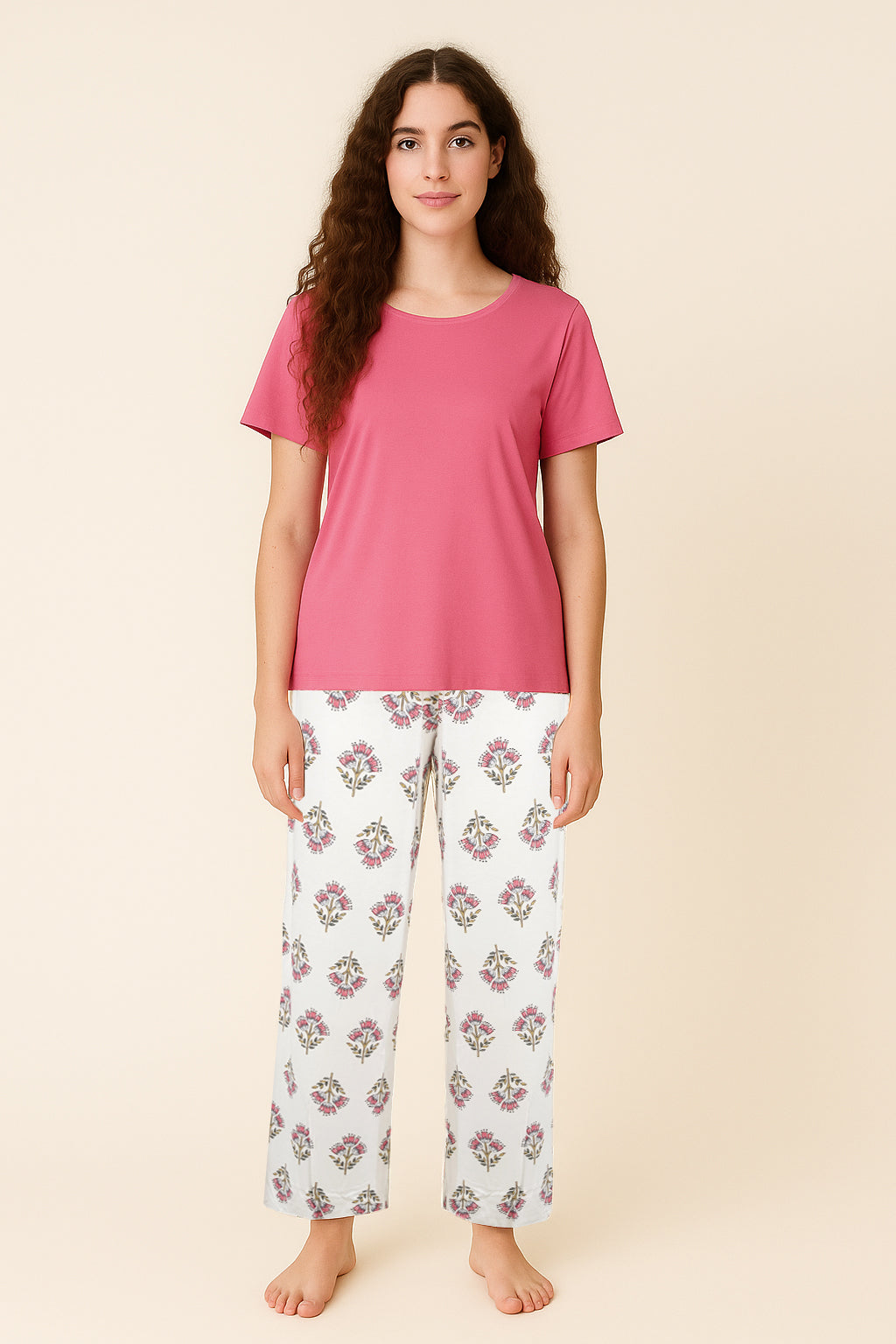 BLS | Camellia Viscose Pajama Set | Best Price in Pakistan original skincare product Pakistan مرکزی تصویر