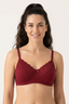 BLS | Caprina Non Wired And Non Padded Cotton Bra | Burgundy | Best Price in Pakistan original skincare product Pakistan