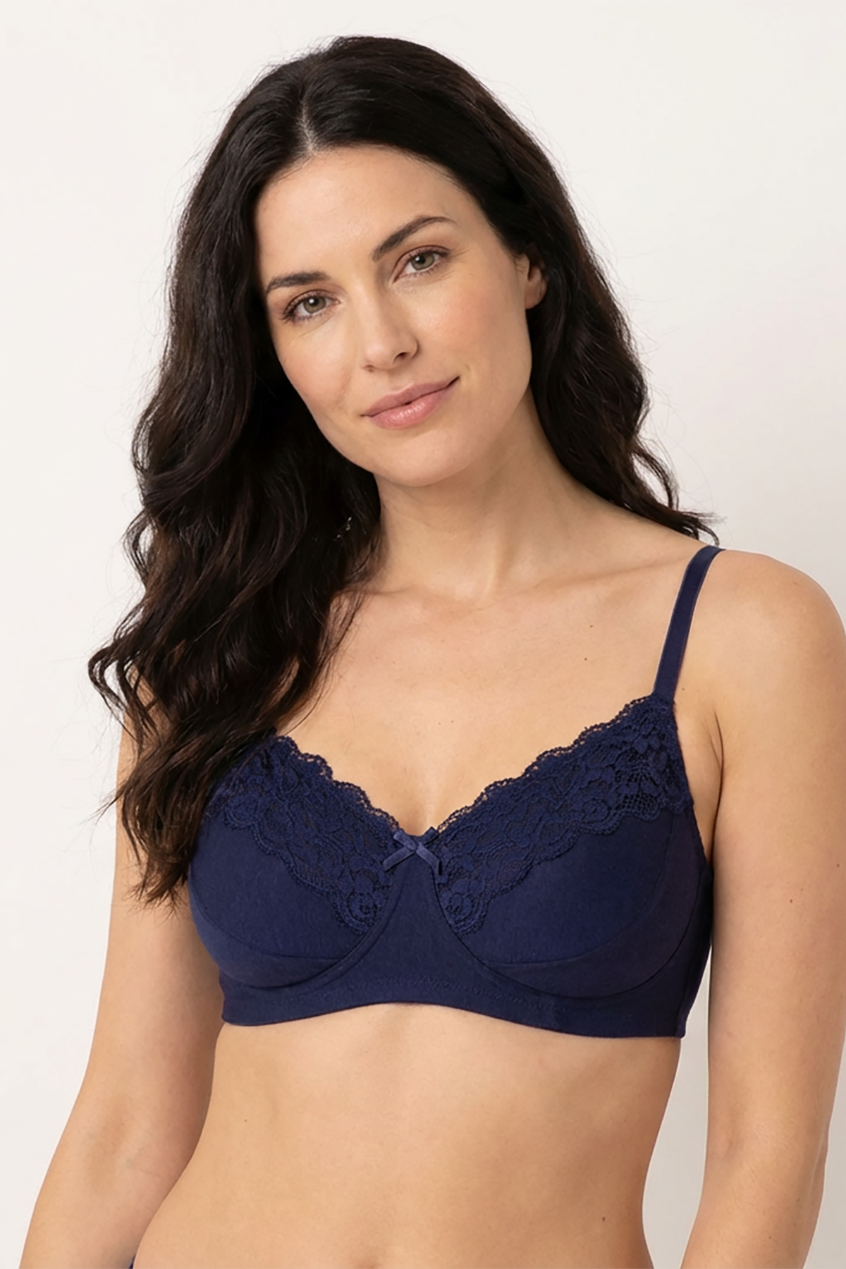 BLS | Caprina Non Wired And Non Padded Cotton Bra | Mid Blue | Best Price in Pakistan original skincare product Pakistan مرکزی تصویر