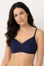 BLS | Caprina Non Wired And Non Padded Cotton Bra | Mid Blue | Best Price in Pakistan original skincare product Pakistan