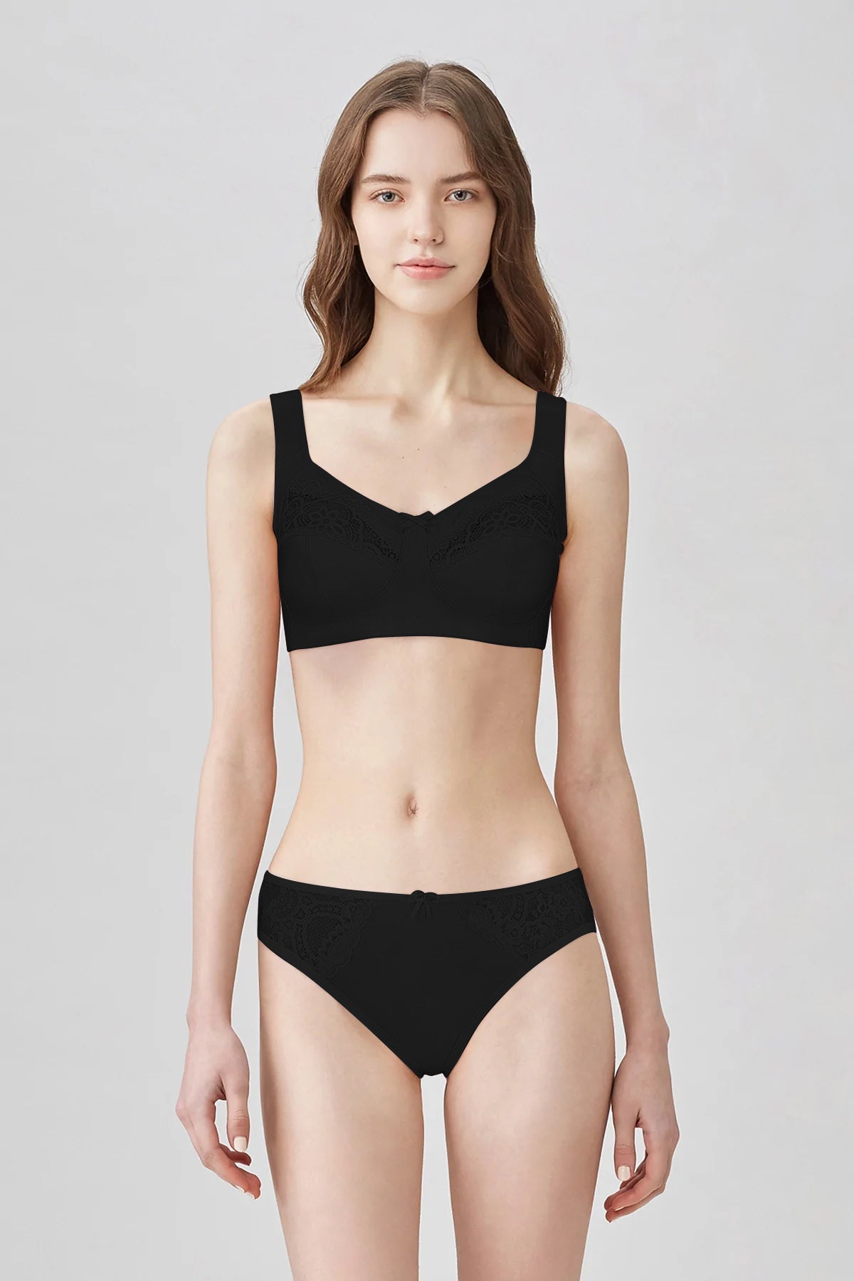 BLS | Cece Non Wired And Non Padded Cotton Bra | Black | Best Price in Pakistan original skincare product Pakistan مرکزی تصویر