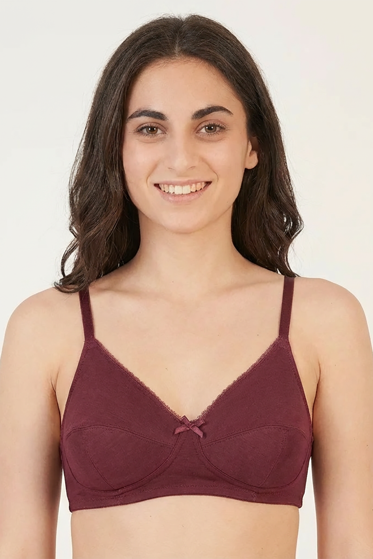 BLS | Cora Non wired And Non Padded Cotton Bra | Burgundy | Best Price in Pakistan original skincare product Pakistan مرکزی تصویر