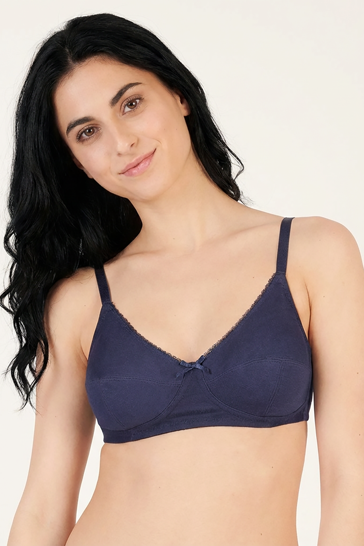 BLS | Cora Non wired And Non Padded Cotton Bra | Navy Blue | Best Price in Pakistan original skincare product Pakistan مرکزی تصویر
