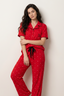 BLS | Pajama set |  Short sleeves with long pants | Red | Best Price in Pakistan original skincare product Pakistan